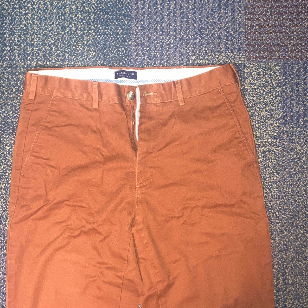 Lands' End Men's Chinos in Rust - Picture 5 of 9